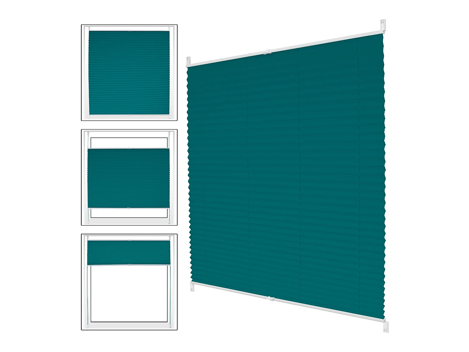 Cortina plisada de gasolina, 100x200 cm, con material de fijación ECD Germany