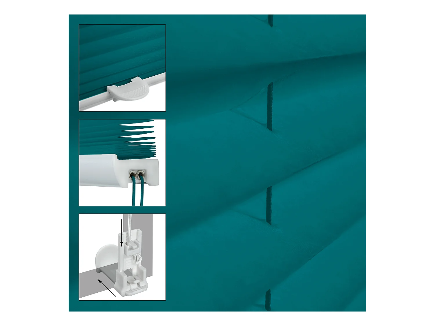 Store plissé essence 100x200 cm matériel de fixation inclus ECD Germany