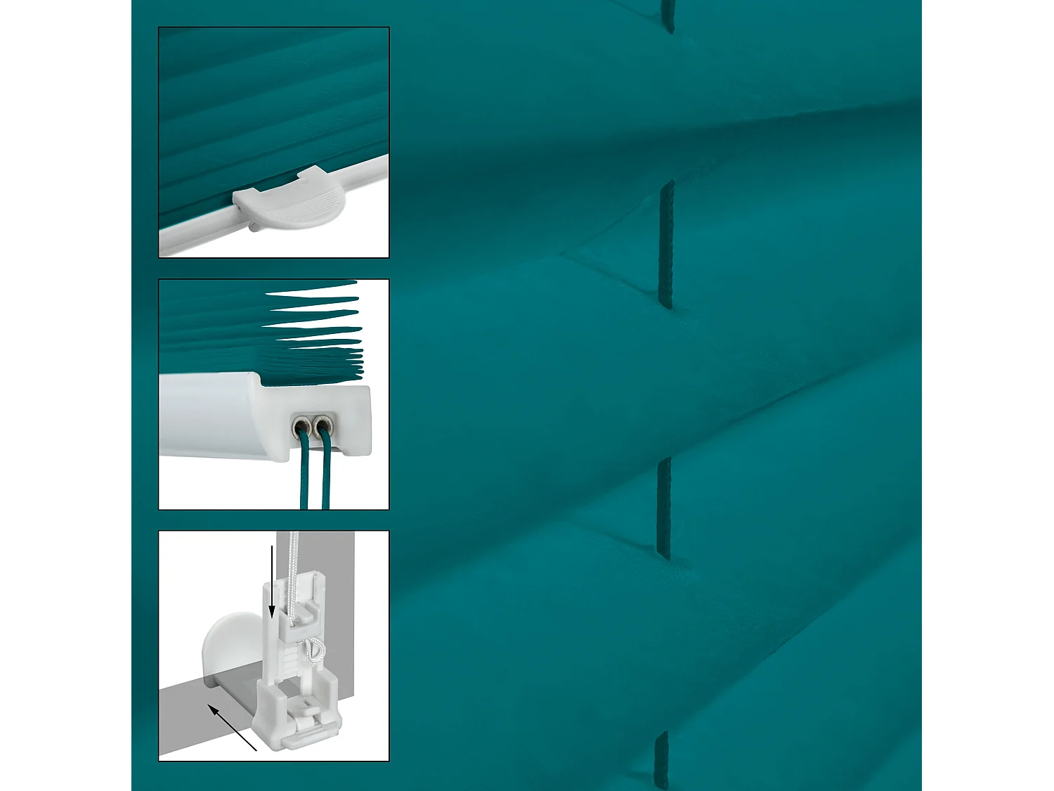 Store plissé essence 65x100 cm matériel de fixation inclus ECD Germany