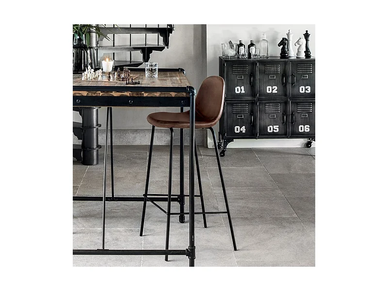 Tabouret de bar marron Vladi Atmosphera