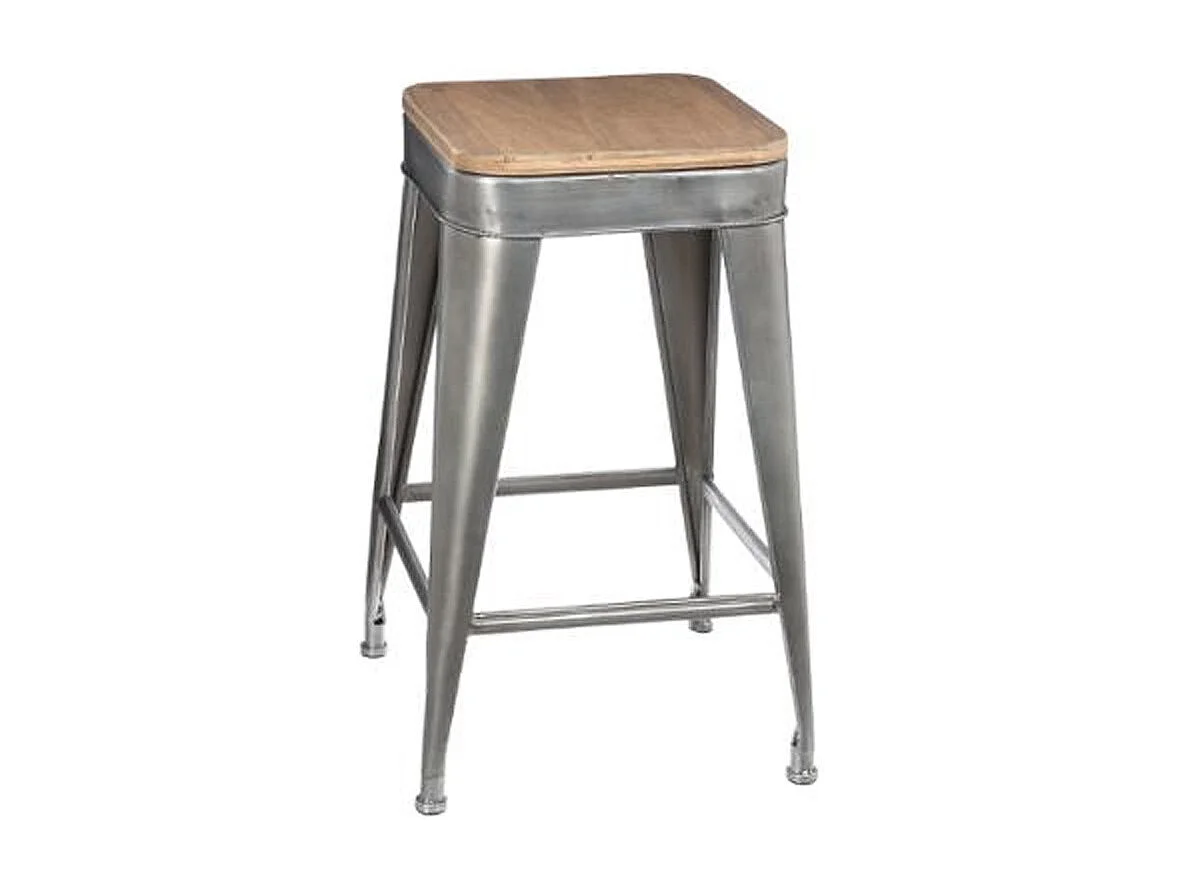Lot de 4 Tabourets de Bar "Joris" 60cm Gris