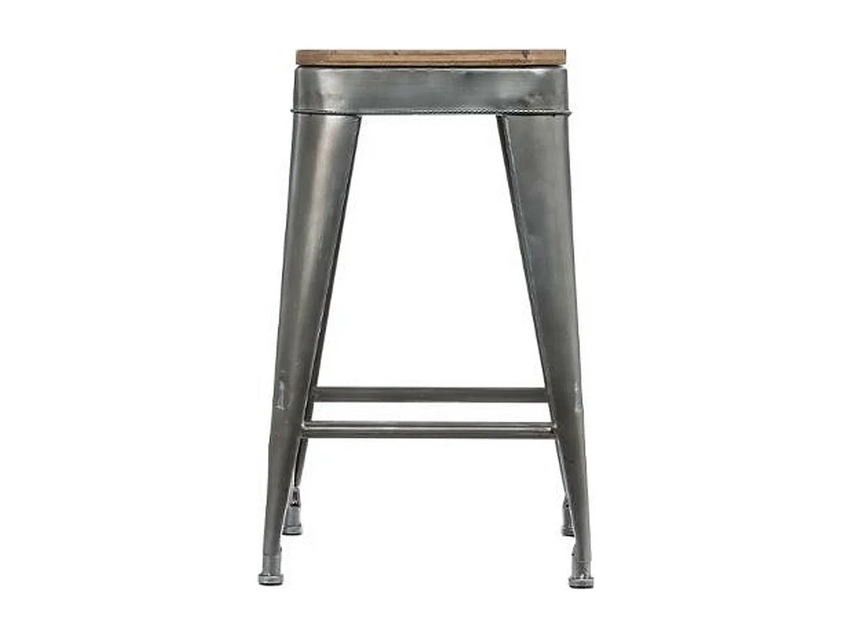 Lot de 4 Tabourets de Bar "Joris" 60cm Gris