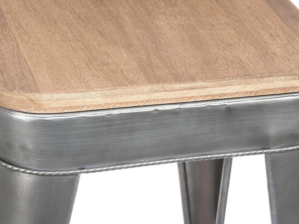 Lot de 4 Tabourets de Bar "Joris" 60cm Gris