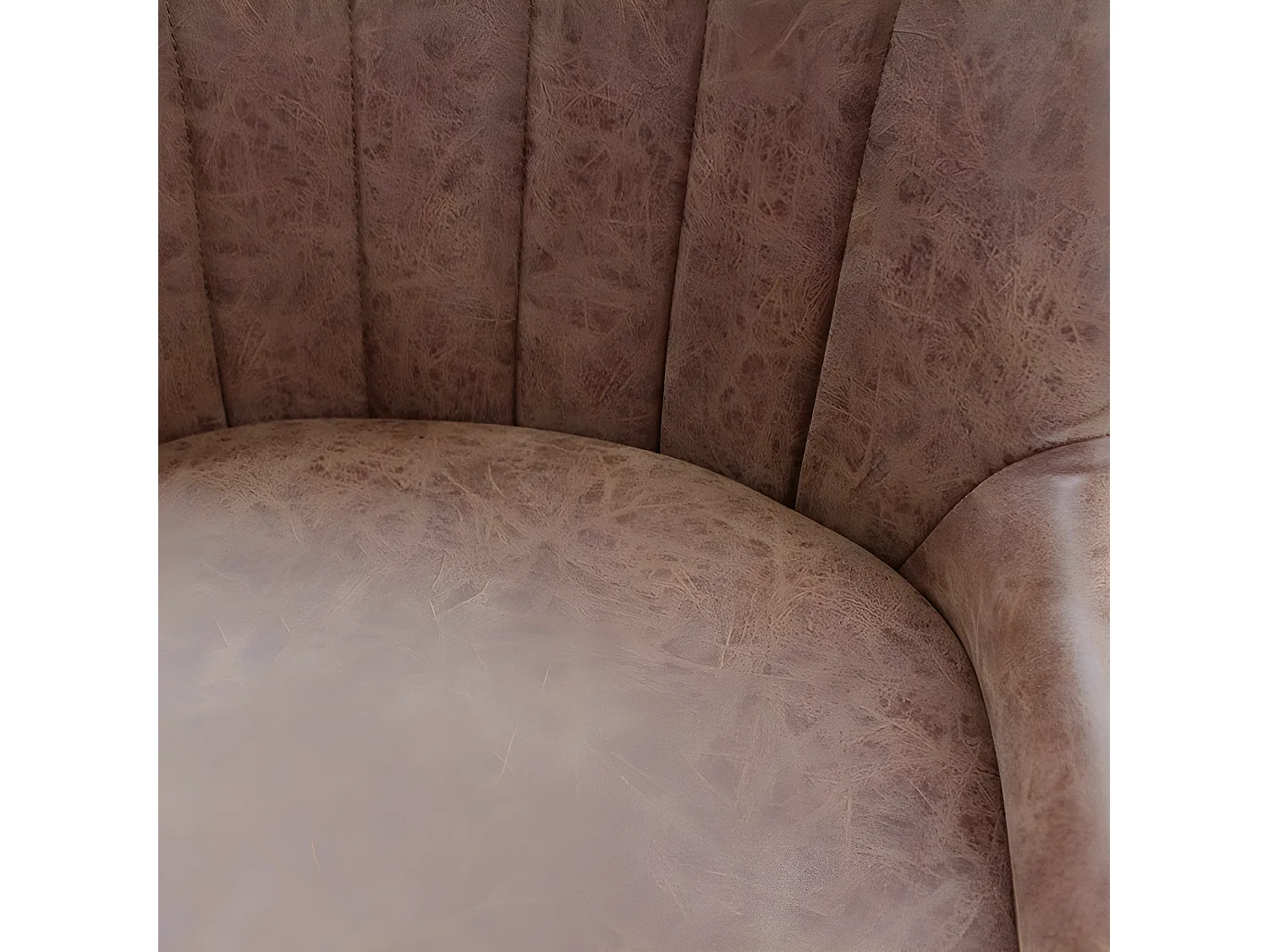 Tabouret de bar simili Portland marron pieds métal