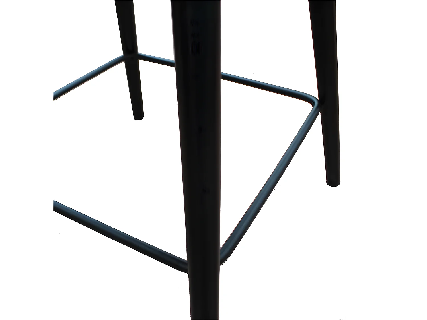 Tabouret de bar simili Portland marron pieds métal