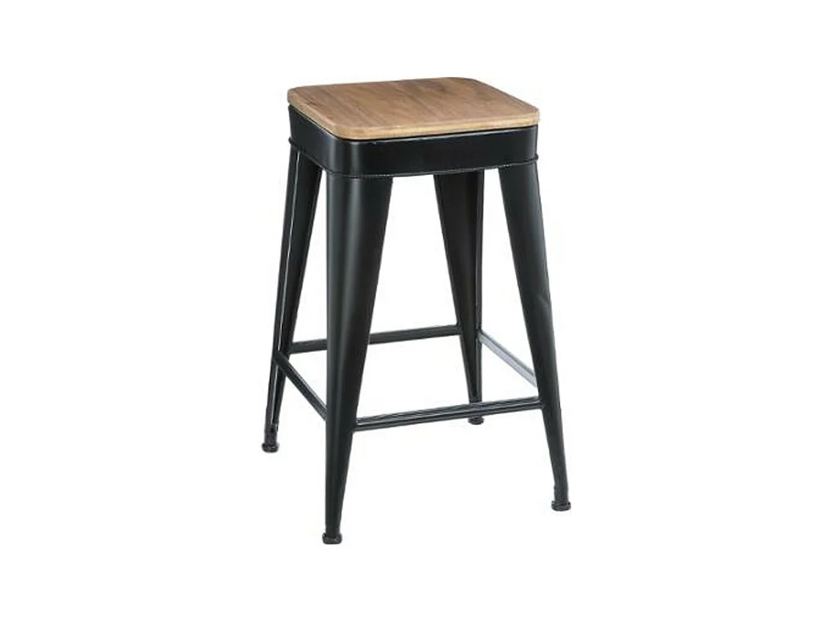 Lot de 4 Tabourets de Bar "Joris" 60cm Noir