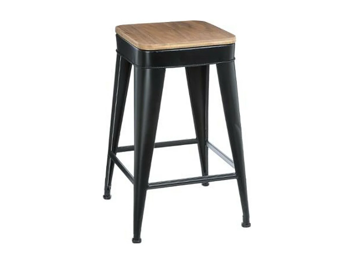 Lot de 4 Tabourets de Bar "Joris" 60cm Noir