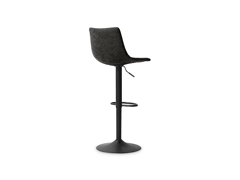Tabouret de bar pivotant réglable Trevi PU noir