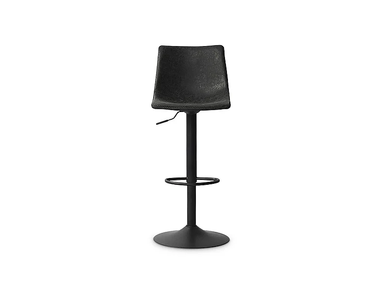 Tabouret de bar pivotant réglable Trevi PU noir