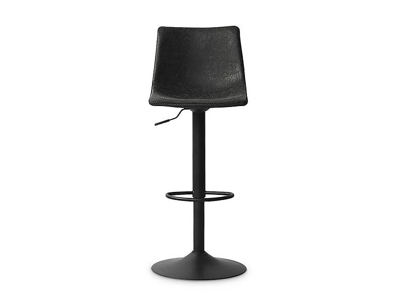 Tabouret de bar pivotant réglable Trevi PU noir