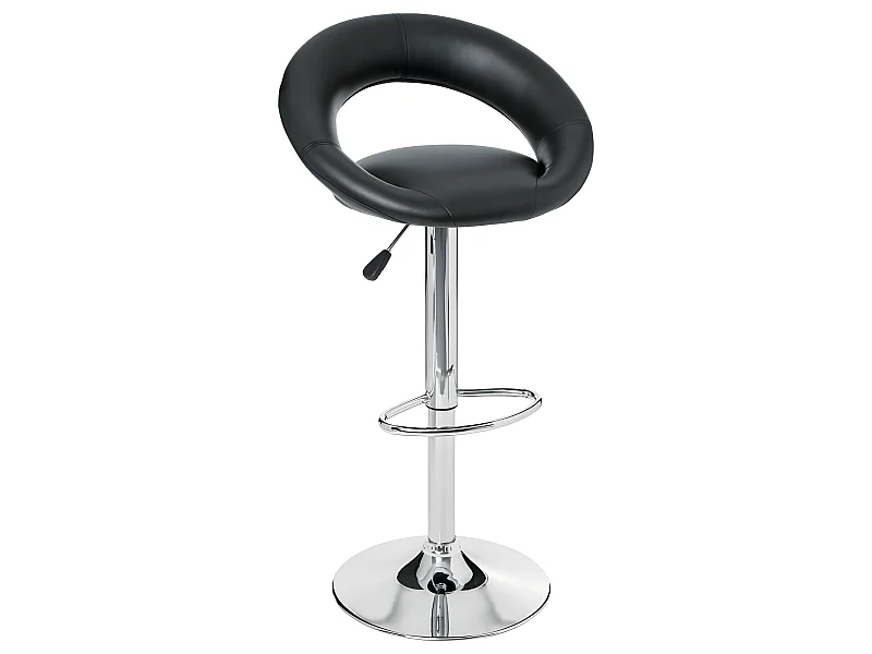 Lot de 2 Tabourets de Bar "Sasha" 80-102cm Noir