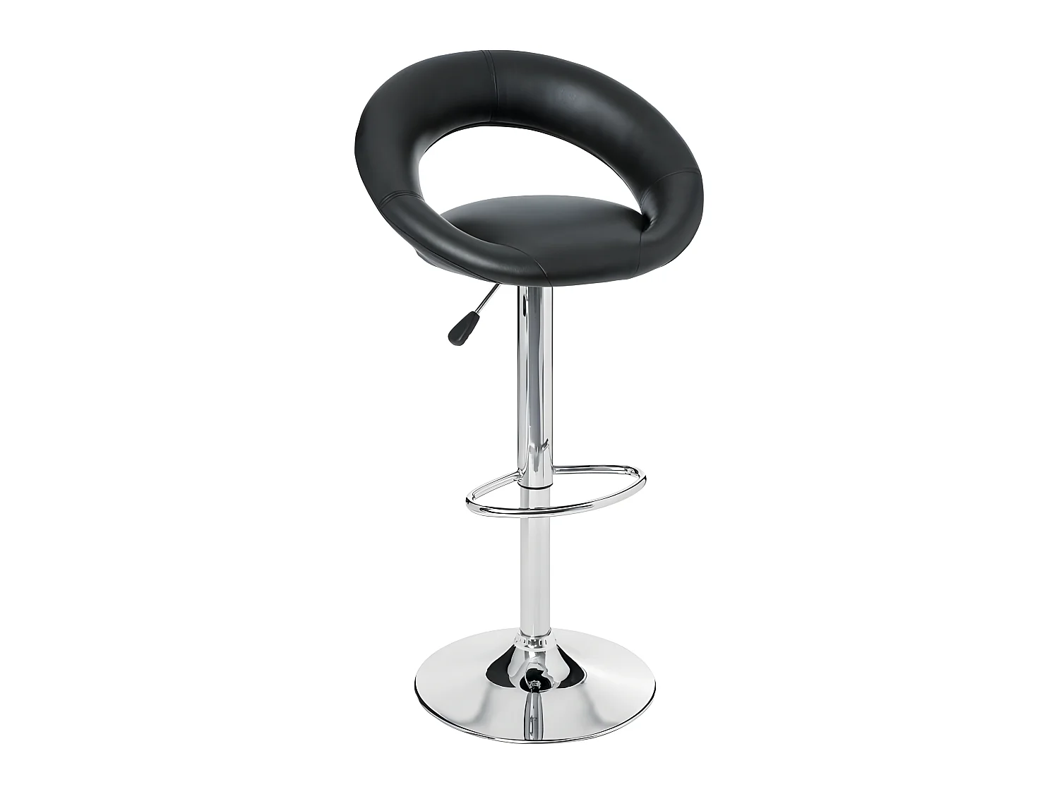Lot de 2 Tabourets de Bar "Sasha" 80-102cm Noir