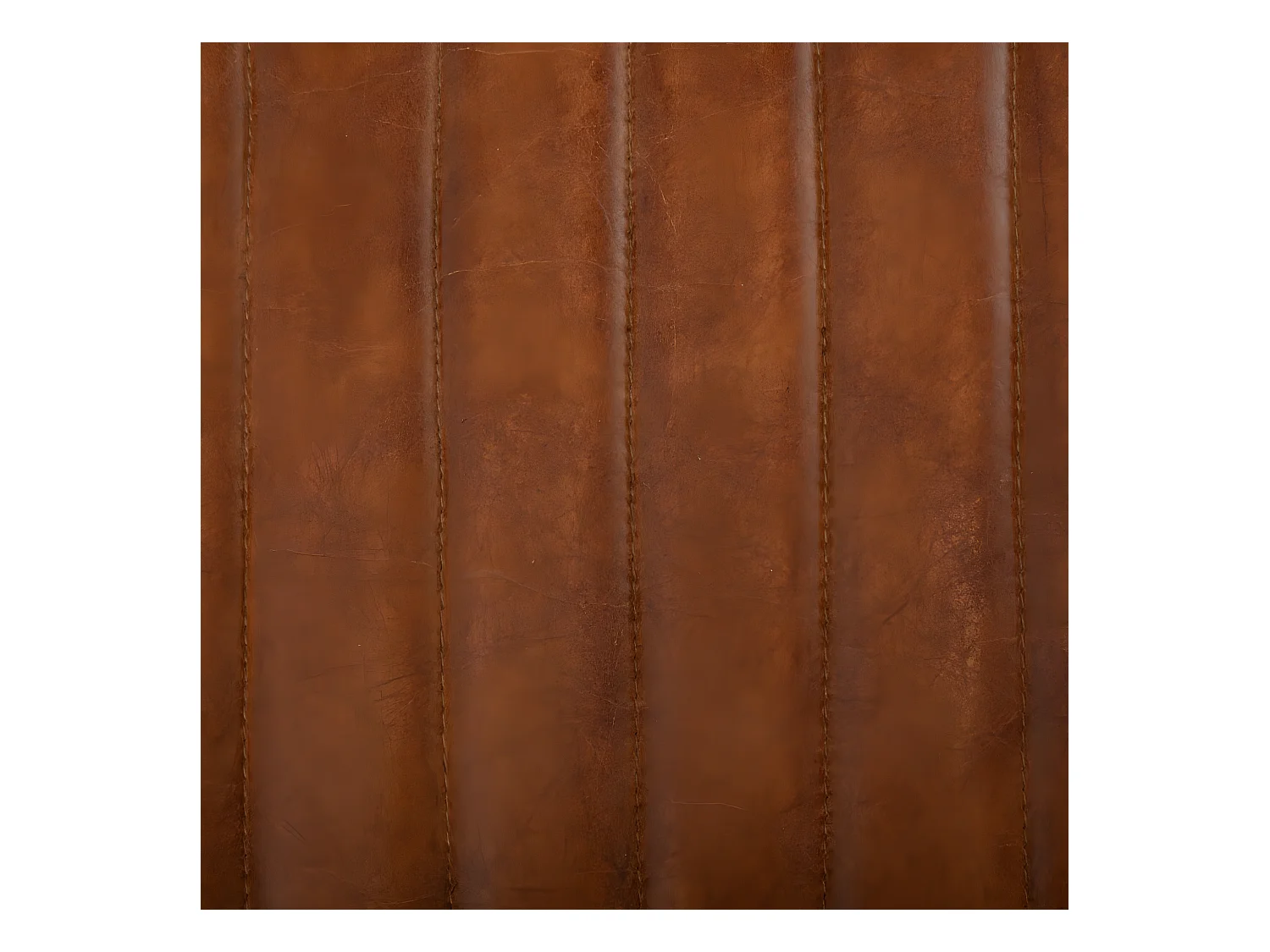 Chaise Tabouret de bar en  Métal et Cuir Marron cognac