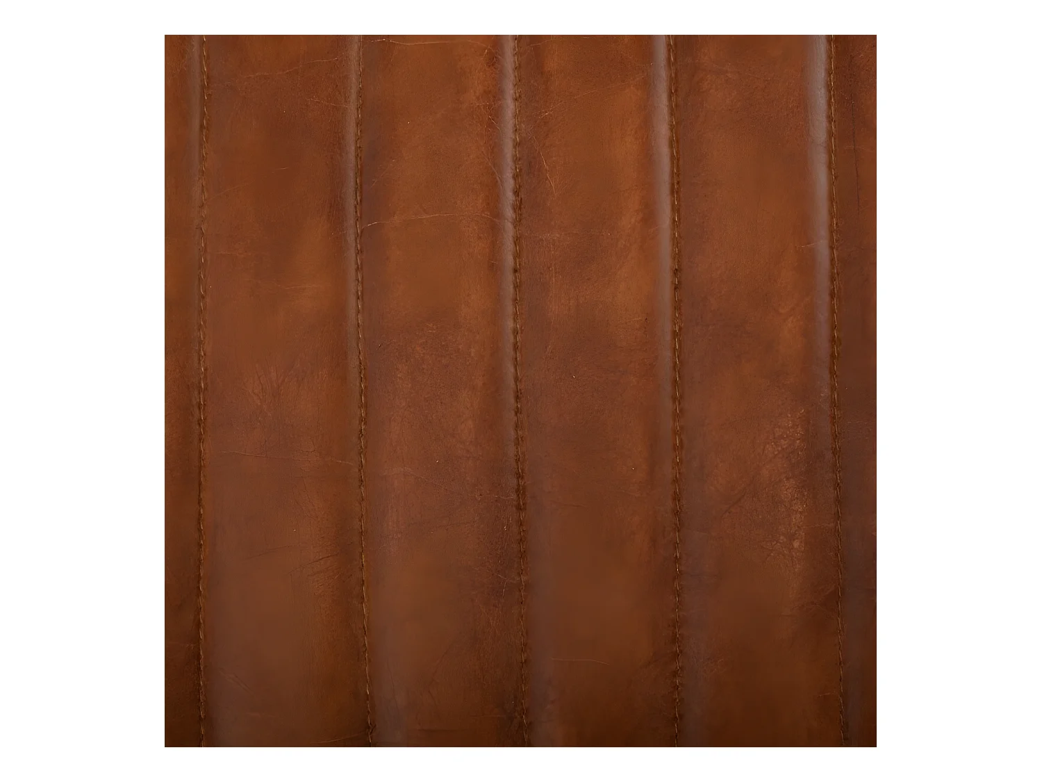 Chaise Tabouret de bar en  Métal et Cuir Marron cognac