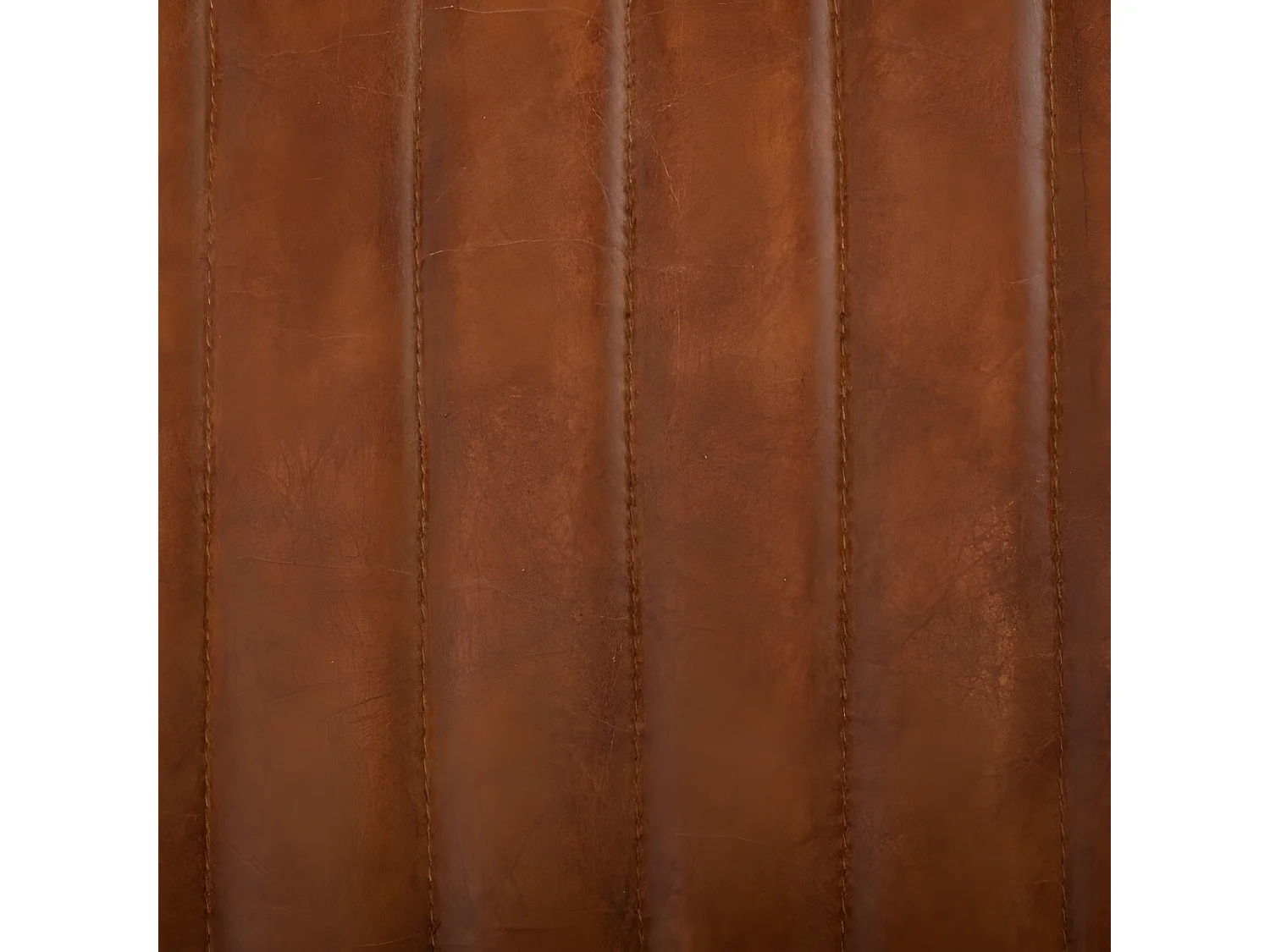 Chaise Tabouret de bar en  Métal et Cuir Marron cognac