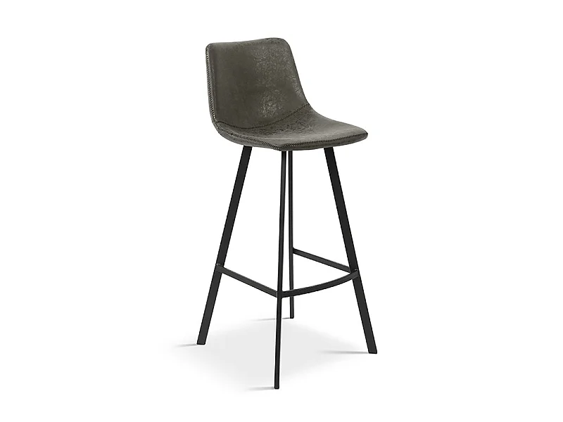 Tabouret de bar Ozan PU gris