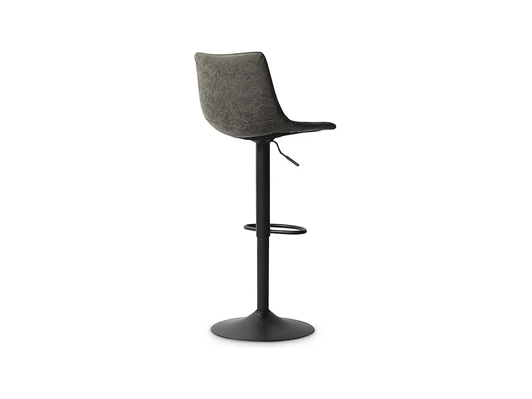 Tabouret de bar pivotant réglable Trevi PU gris