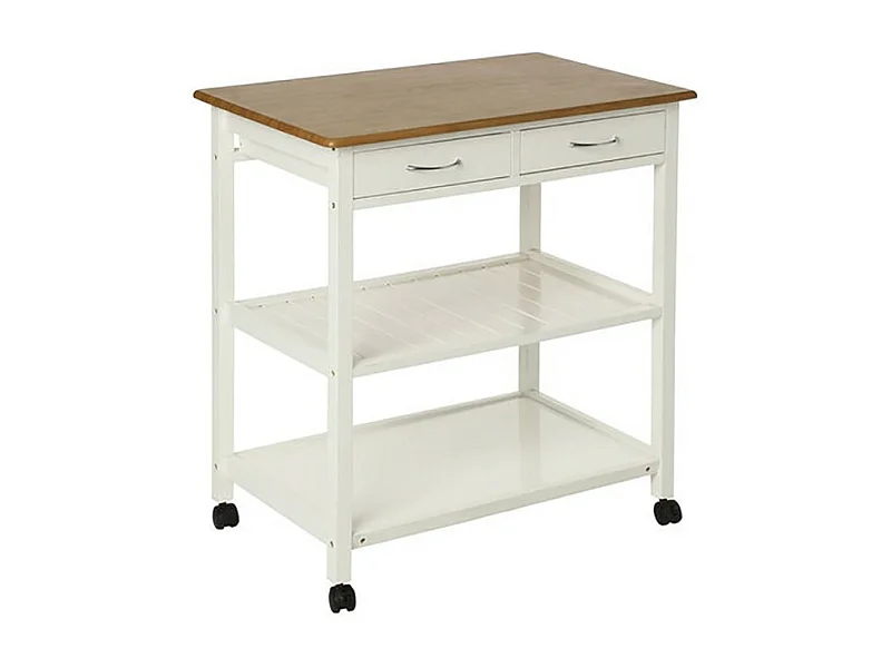 Desserte de Cuisine "Cuistot" 87cm Blanc