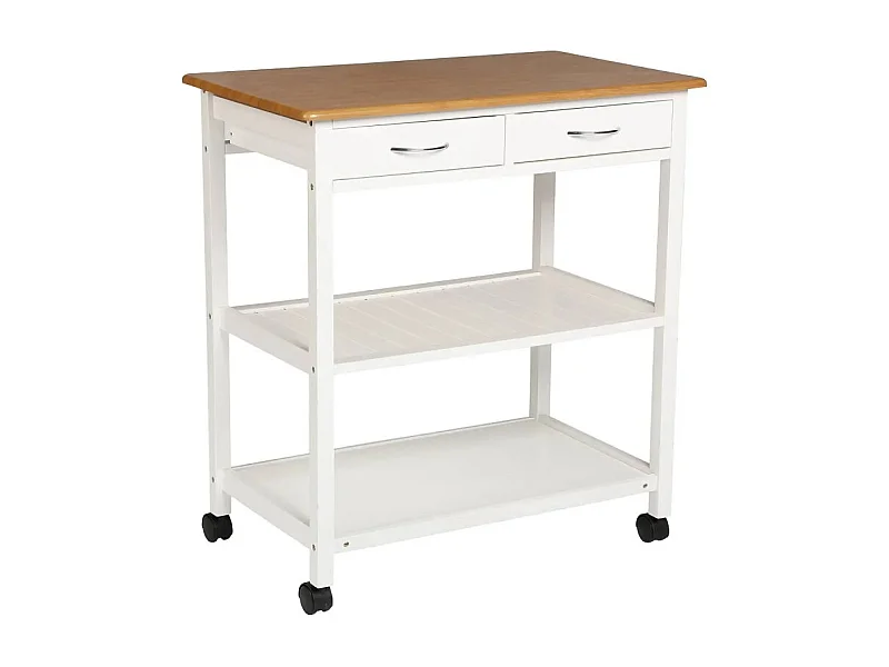 Desserte de Cuisine "Cuistot" 87cm Blanc