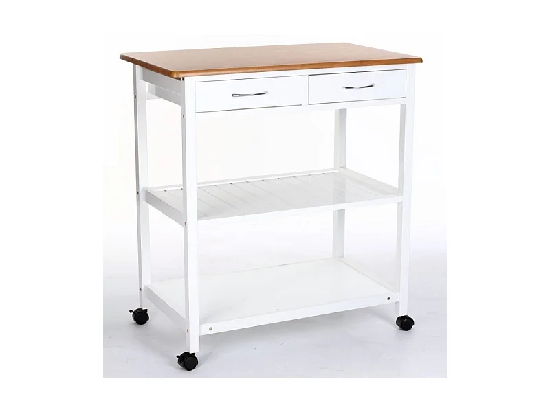 Desserte de Cuisine "Cuistot" 87cm Blanc