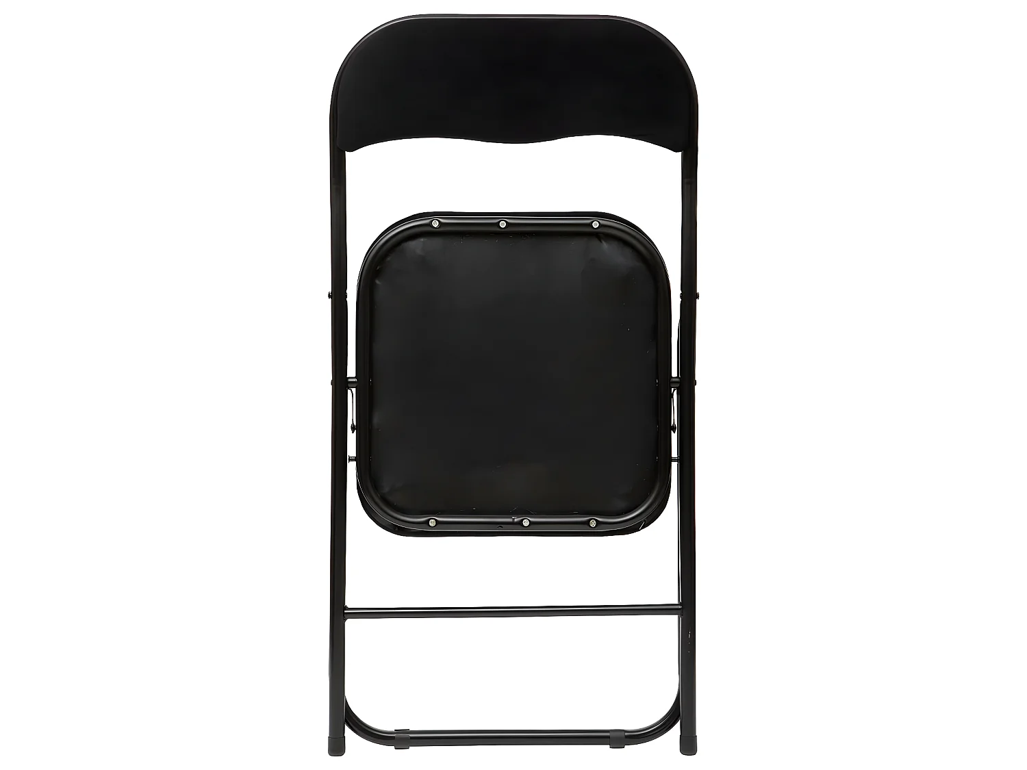 Chaise pliante confortable en métal et velours Noir H 79 cm