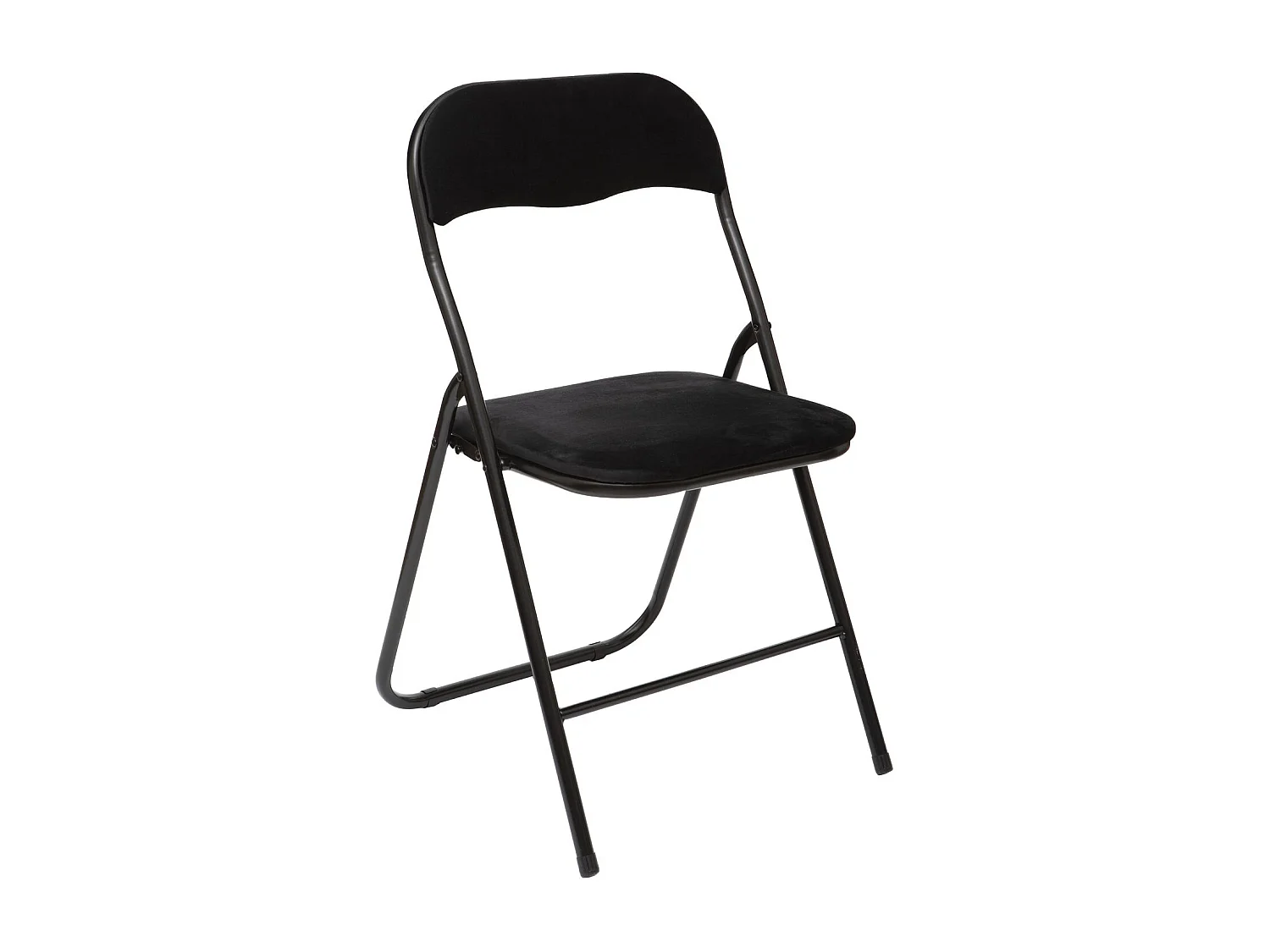 Chaise pliante effet velours