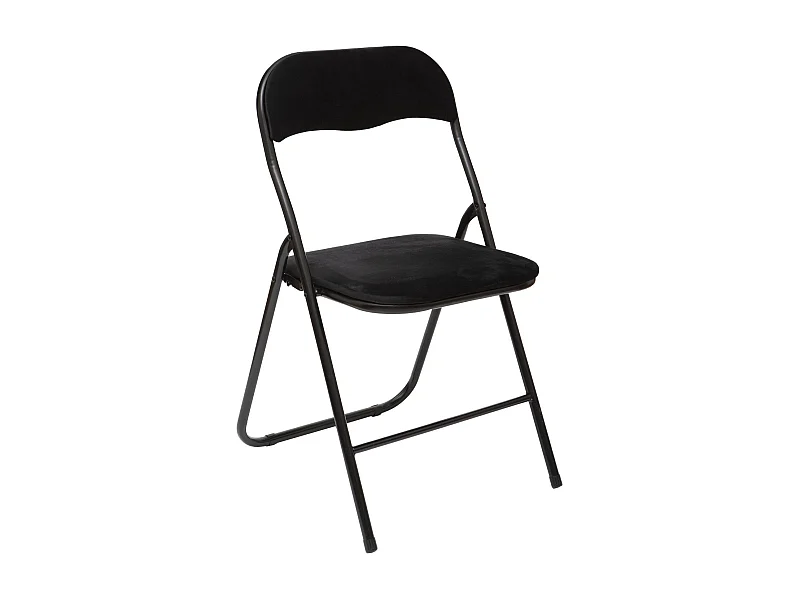 Chaise pliante effet velours