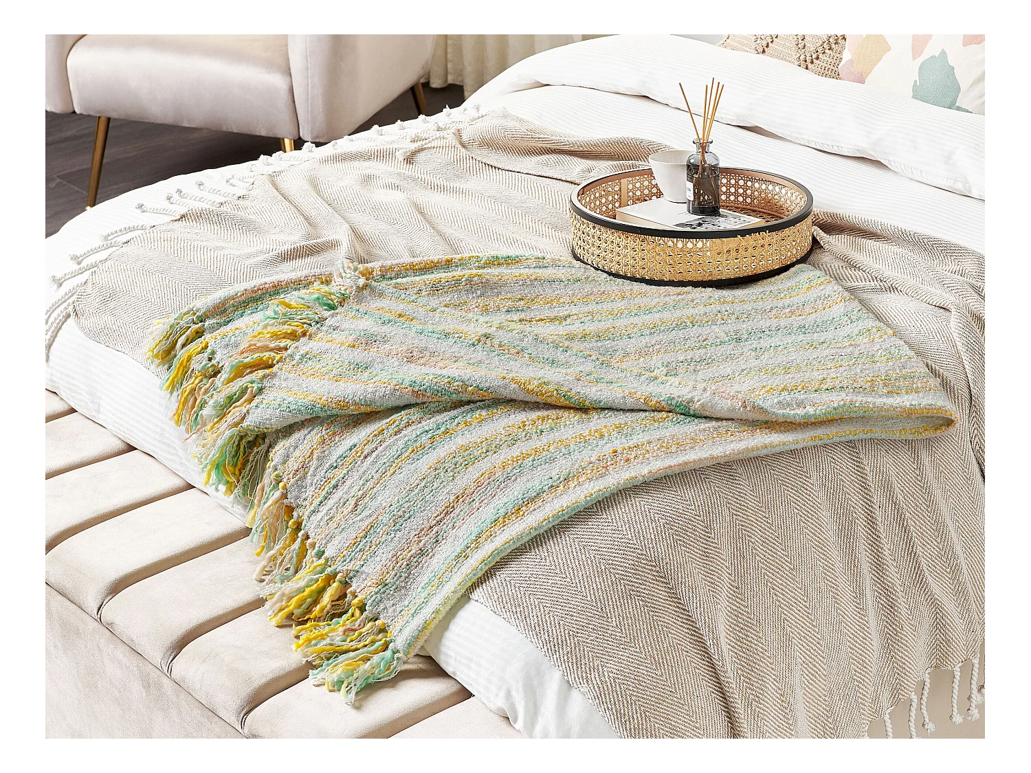 Koc NUWAR 130 x 170 cm Żółty