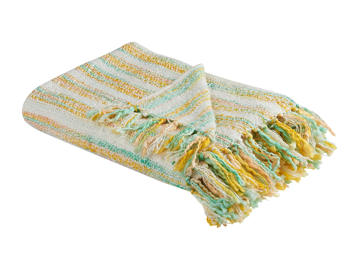 Plaid NUWAR Stof 130 x 170 cm Geel