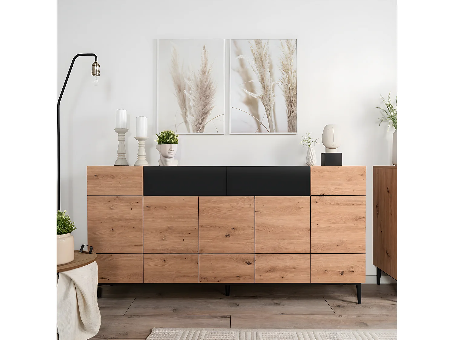 Buffet effet chêne 180 cm - Sintra