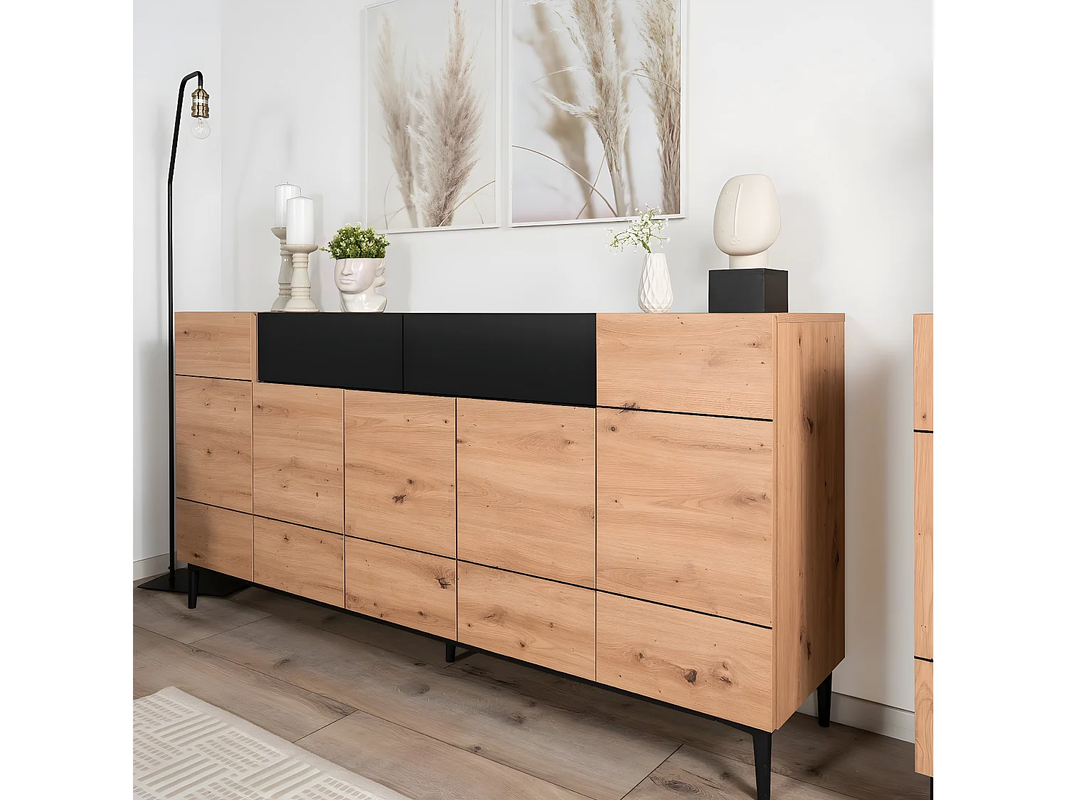 Buffet effet chêne 180 cm - Sintra