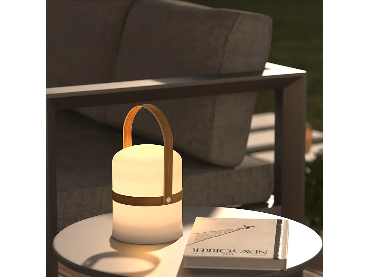 Lampe d'extérieur LED rechargeable USB Luminosité variable D 14,5 x H 27 cm