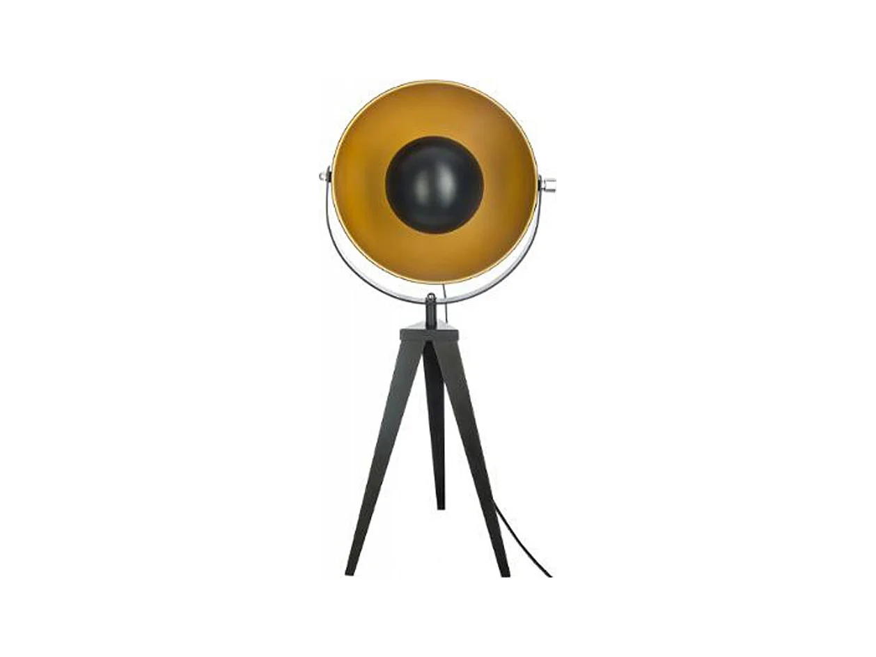 Lampe Trépied "Parabole" 65cm Noir