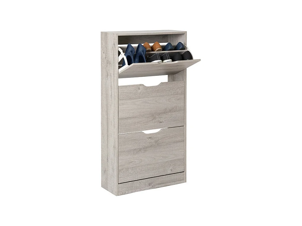 Zapatero Olaya 5 Five 3 puertas gris 115x60x24 cm