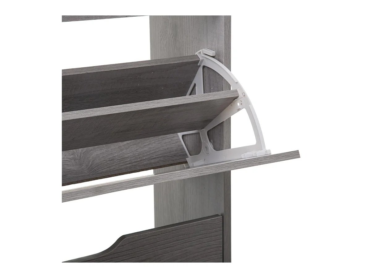 Zapatero Olaya 5 Five 3 puertas gris 115x60x24 cm