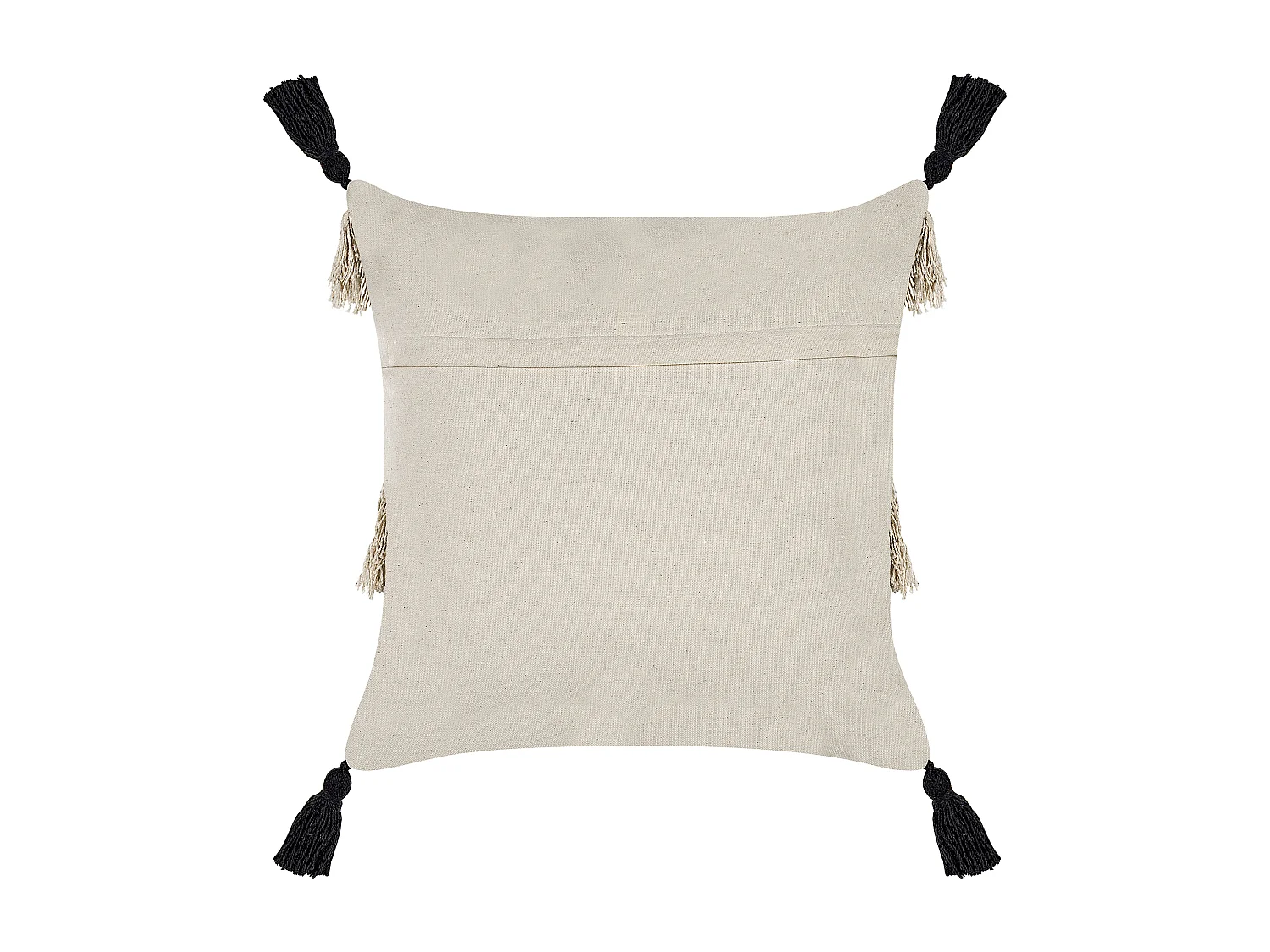 Lot de 2 coussins décoratifs HYDRANGEA Coton 45 x 45 cm Beige clair Motif géométrique