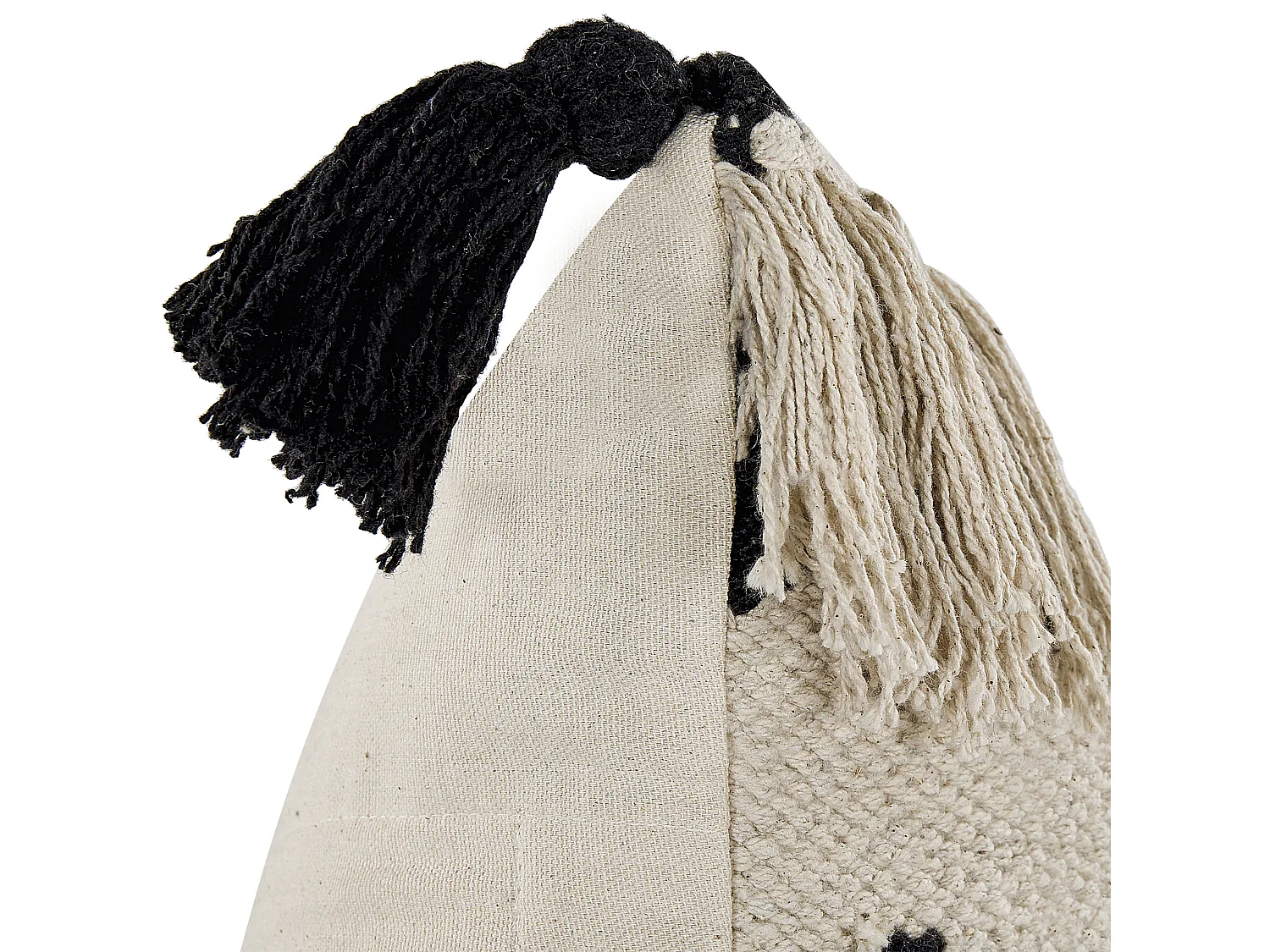 Lot de 2 coussins décoratifs HYDRANGEA Coton 45 x 45 cm Beige clair Motif géométrique