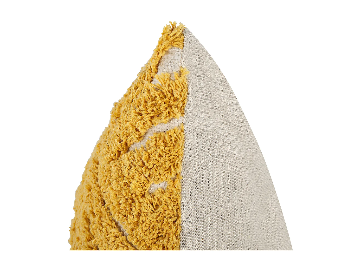 Conjunto de 2 cojines decorativos ALCEA Algodón 45 x 45 cm Amarillo Patrón geométrico