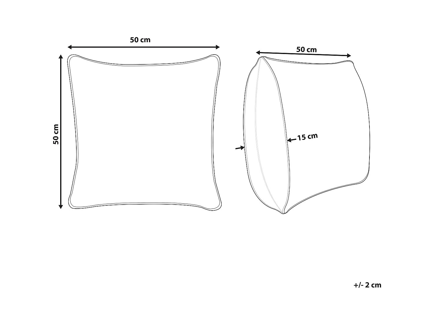 Coussin OUJDA Coton 50 x 50 cm Cuivré Motif géométrique