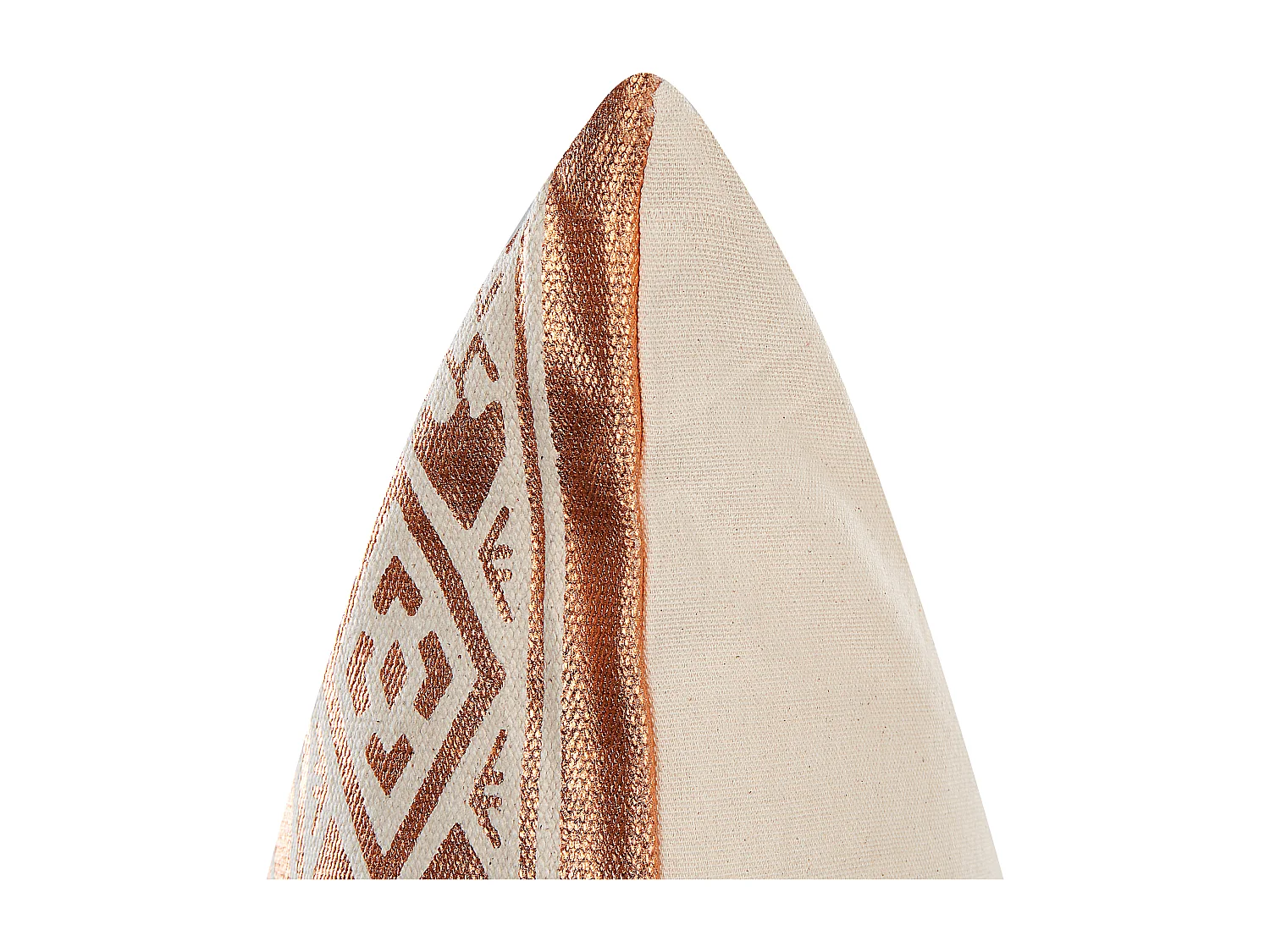 Dekokissen OUJDA Baumwolle 50 x 50 cm Kupfer Geometrisches Muster