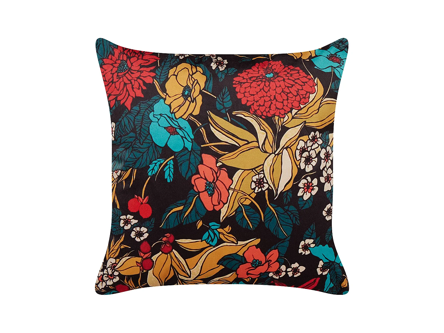 Lot de 2 coussins décoratifs PROTEA Velours 45 x 45 cm Multicolore Motif floral