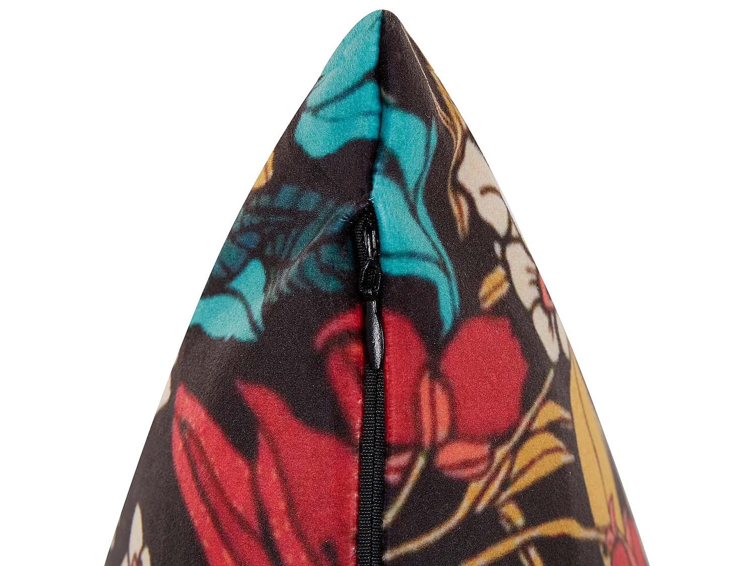 Dekokissen 2er Set PROTEA Samtstoff 45 x 45 cm Bunt Blumenmuster