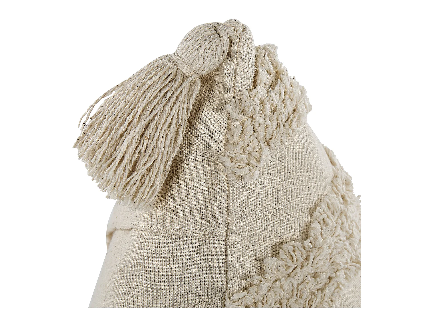 Zestaw 2 poduszek dekoracyjnych CRATAEGUS Bawełna 40 x 60 cm Jasnobeżowy Wzór geometryczny