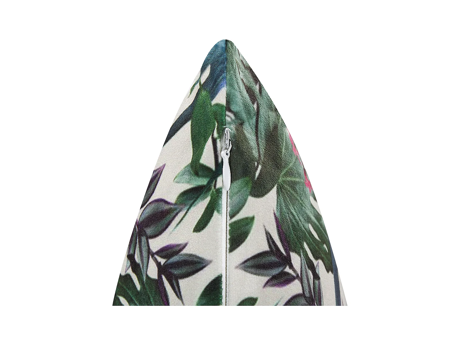 Zestaw 2 poduszek dekoracyjnych GASTERIA Welur 45 x 45 cm Zielony Wzór roślinny