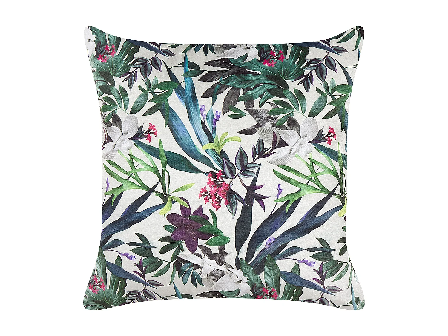 Dekokissen 2er Set GASTERIA Samtstoff 45 x 45 cm Grün Pflanzenmuster