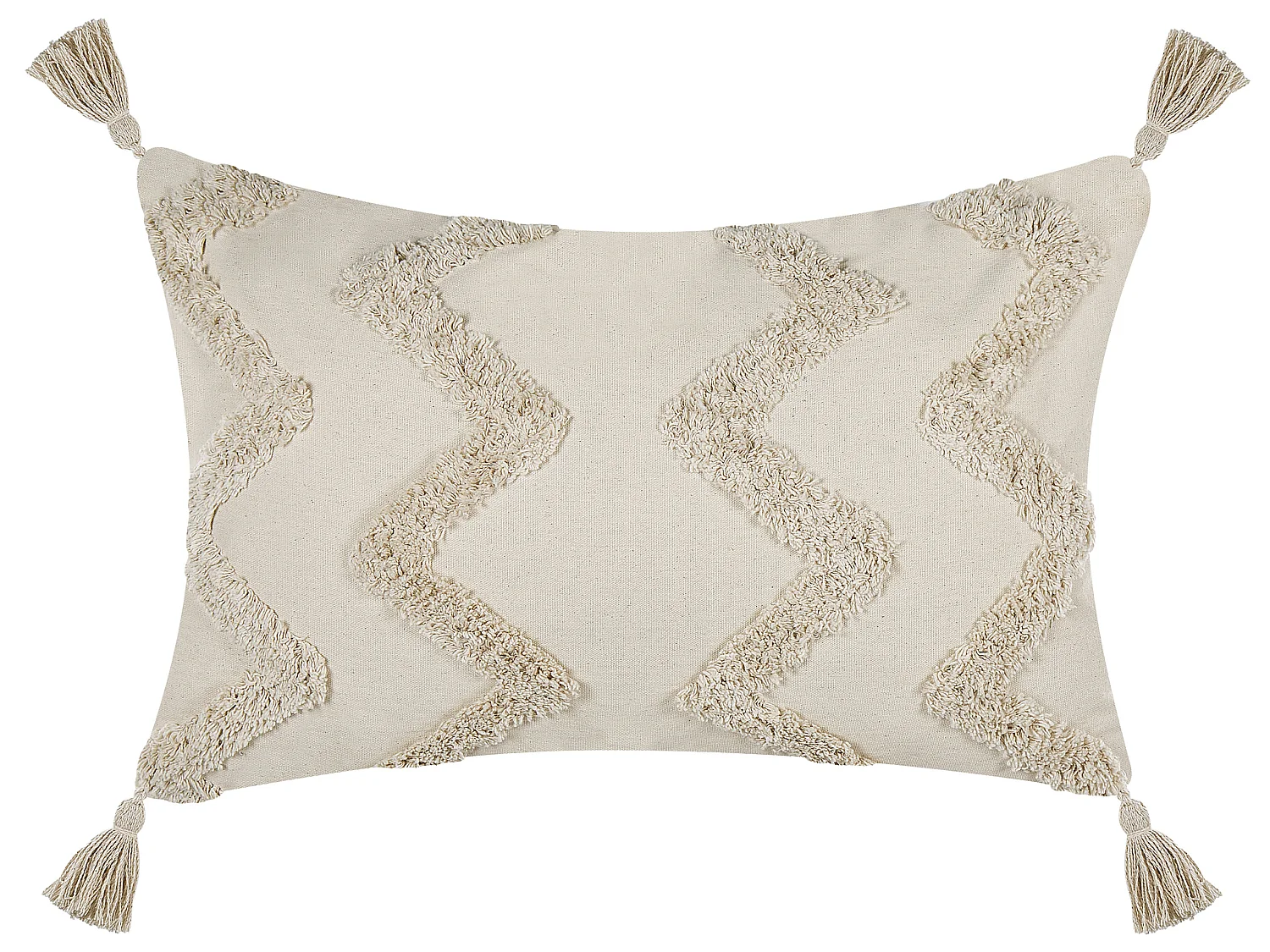 Set di 2 cuscini CERINTHE Cotone 40 x 60 cm Beige chiaro Trama Chevron