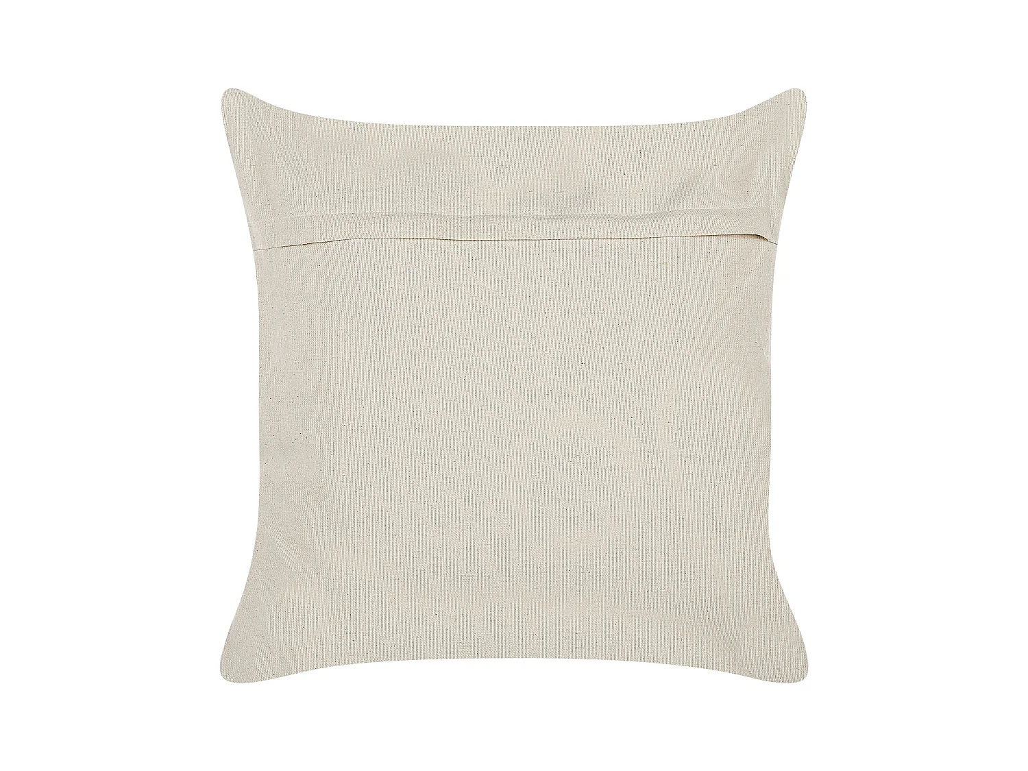 Coussin en coton beige et orange à motif géométrique touffeté 45 x 45 cm BREVIFOLIA