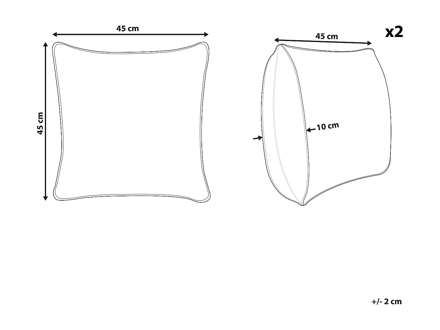 Dekokissen Samtstoff Herbstmotiv bunt 45 x 45 cm 2er Set Viscaria