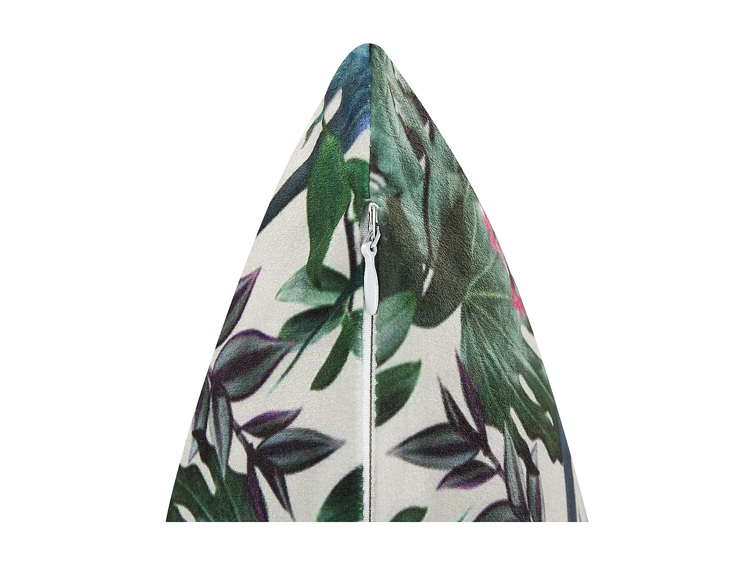 Almofada decorativa GASTERIA Veludo 45 x 45 cm Verde Padrão de plantas