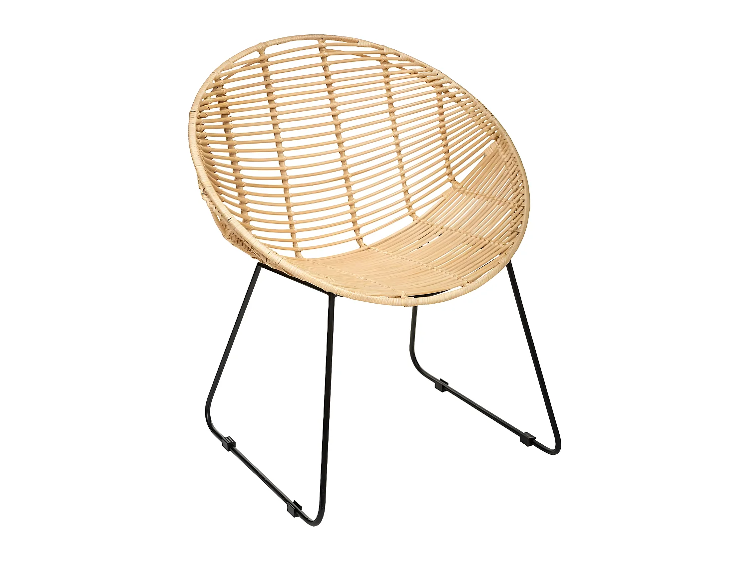 Fauteuil en Rotin et Métal H 80 cm